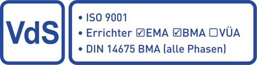 ISO 9001 + ErrEB + DIN 14675 BMA alle Phasen